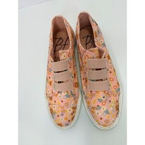Blowfish Malibu Maura Sneakers Womens 10 Pink Floral Slip On Canvas Boho Beachy